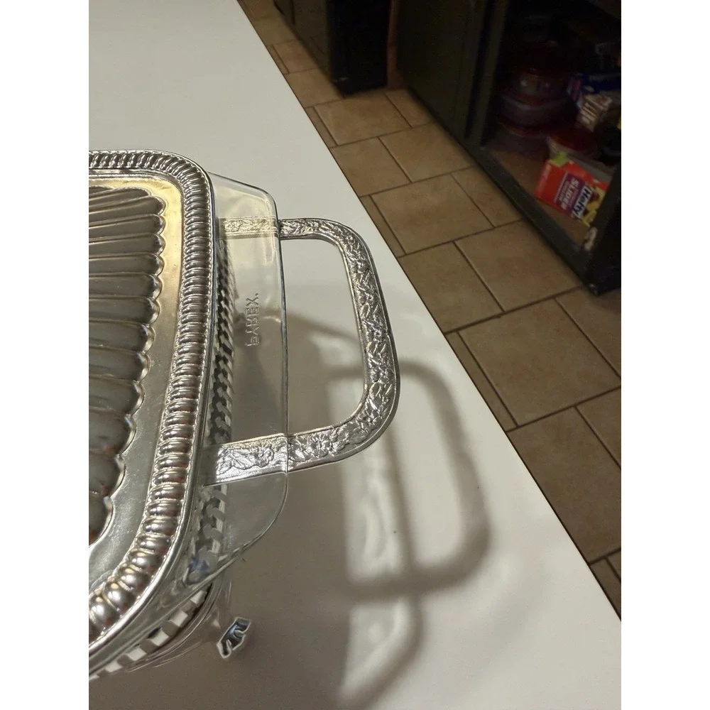 Royal Warwick Silverplated Pyrex Serving Dish